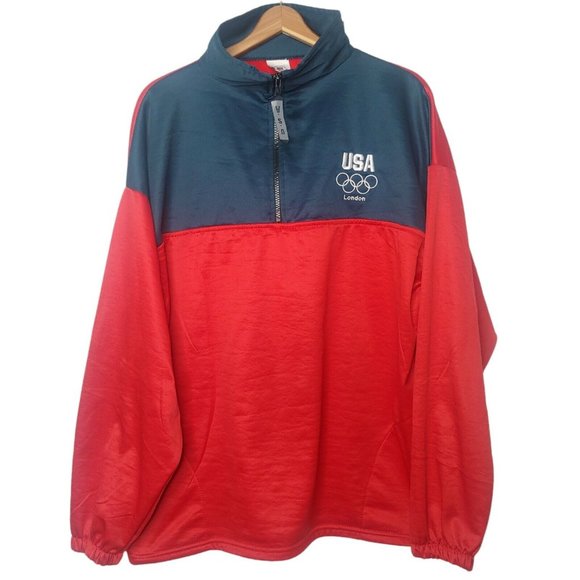Unted State Olympic Committee Other - United States Olympic Committee USA London Mens XXL Pullover Jacket Red Blue